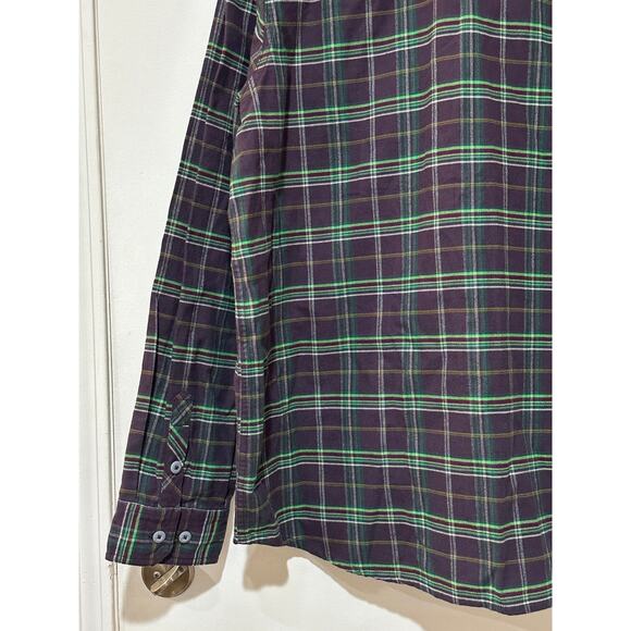 Stio Men's Junction Midweight Flannel Shirt Deep Purple Plaid Size XXL NWT Warm - Picture 12 of 15